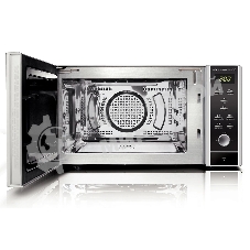 Микроволновая печь CASO MCG 25 Ceramic Chef зеркальный/черный, 25 л, 900 Вт, переключатели - кнопки, поворотный механизм