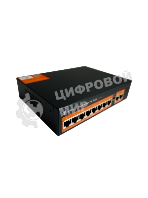 Коммутатор Optimus U1IC-8F/2G, 8×100 Мбит/с PoE+ + 2×1 Гбит/с Uplink, настраиваемый