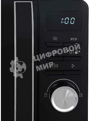 Микроволновая печь Gorenje MO20S4BC черный, 20 л, 700 Вт, переключатели - кнопки, поворотный механизм