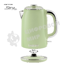 Чайник электрический Galaxy Line GL 0344, райская олива, металл, 2200 Вт, 1.7 л