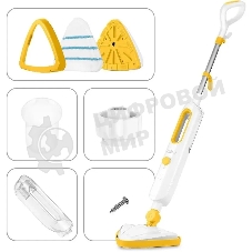 Швабра паровая Kitfort КТ-1048-1 белый/желтый