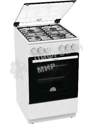 Плита газовая Gorenje GG5A10WH белый, конфорок 4 газовых, духовка 70 л, 50 см x 85 см x 59.4 см