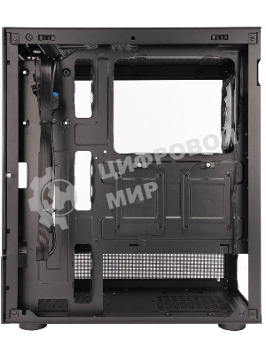 Компьютерный корпус 1STPLAYER MIKU Mi7-A черный ATX 3x120мм LED fans Mi7-A-BK-2F1R-1F1