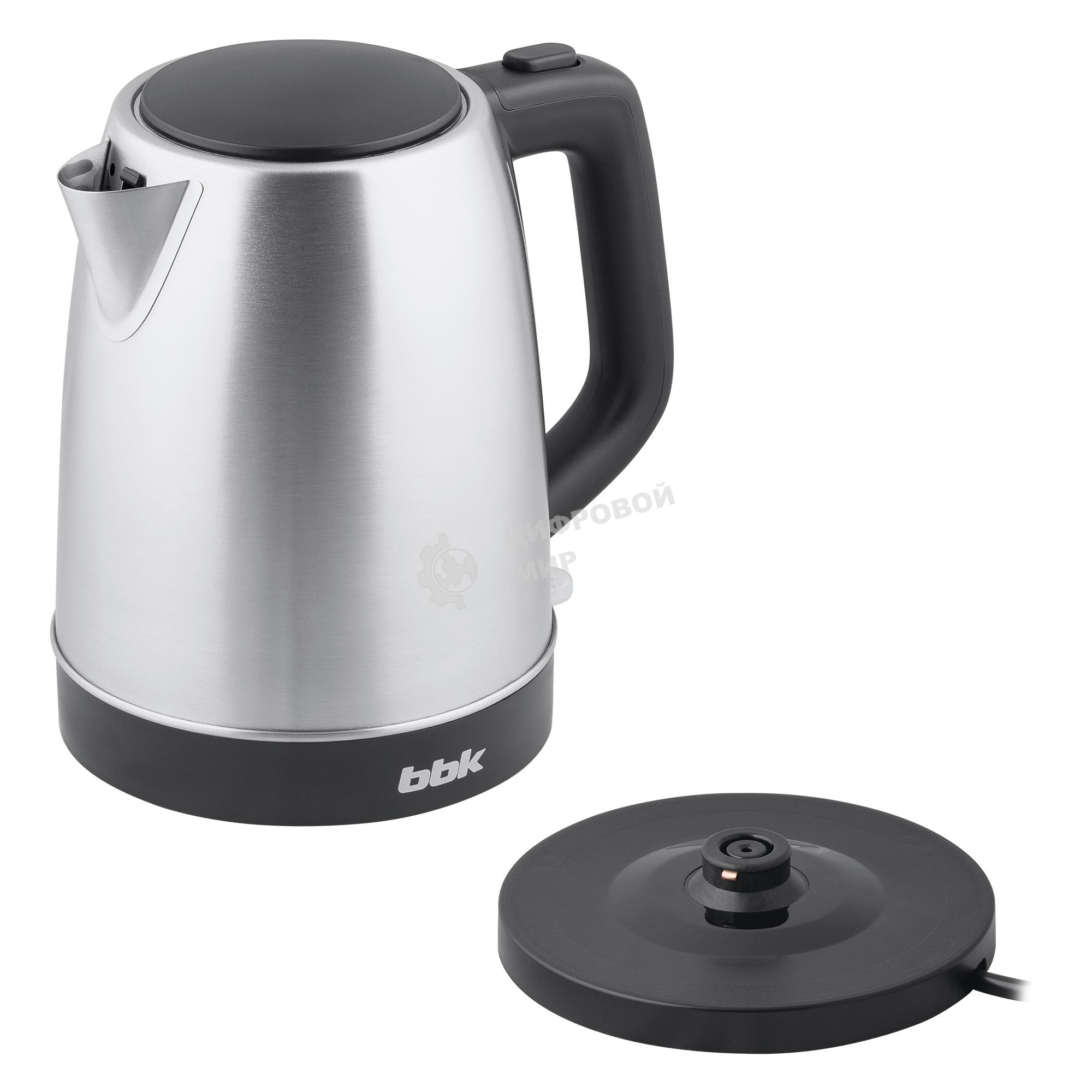 Чайник электрический BBK EK1765S черный/нержавеющая сталь, 1.7 л, 1850-2200 Вт