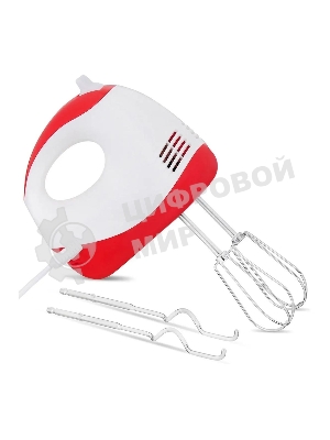 Миксер ручной Starwind SHM-251 250 Вт, белый/коралловый