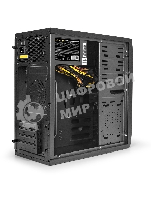 Компьютерный корпус Minitower ExeGate mEVO-7807-NPX450 (mATX, БП 450NPX 12см, 1хUSB+1хUSB 3.0, черный 1x12см с RGb подсветкой)