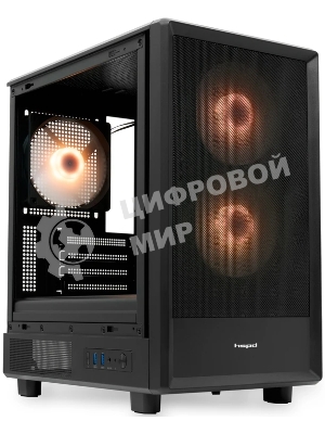 Компьютерный корпус HSPD M310, Mesh Mini-tower, черный, TG, 0.4 SPCC, 3x120мм ARGb mATX, mITX 180/280/160мм 1x2.5