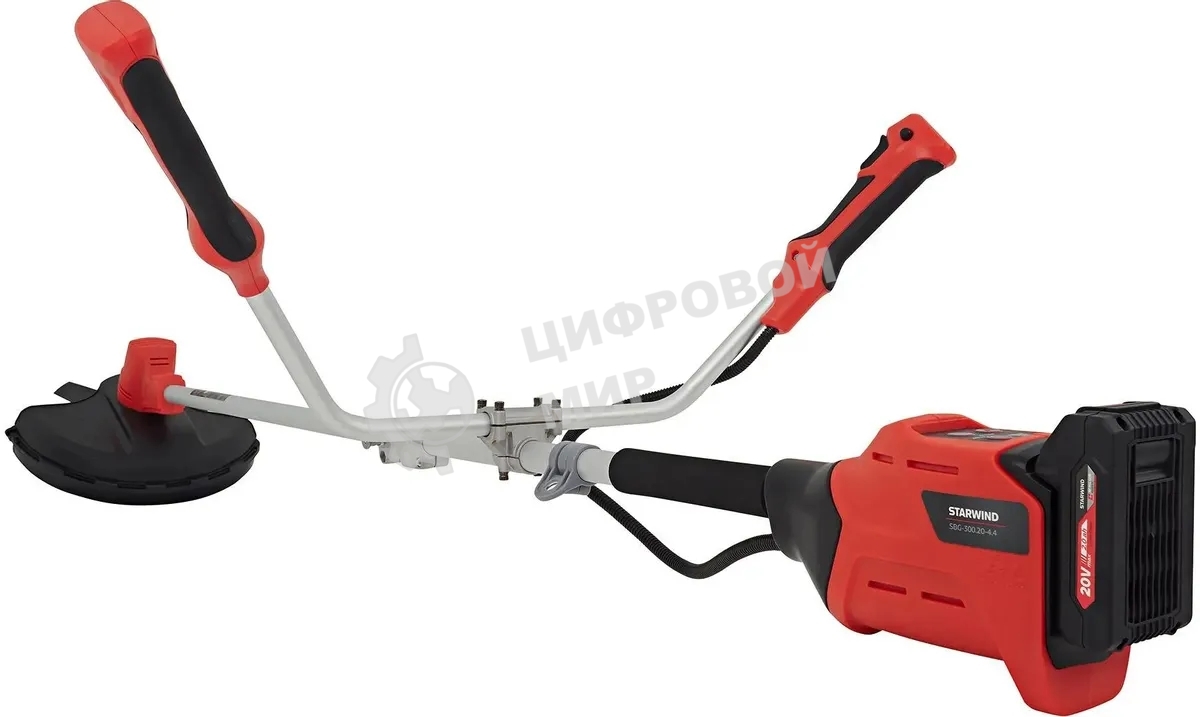 Триммер электрический Starwind SBG-300.20-4.4 аккум. разбор.штан. реж.эл.:леска/нож