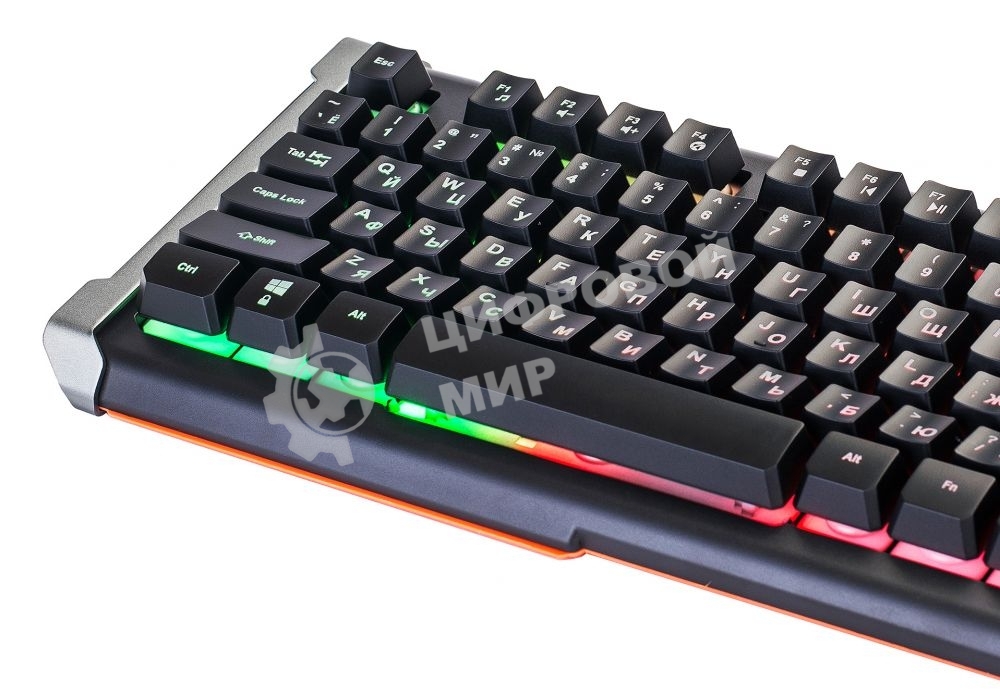 Клавиатура Oklick 717G Black Death проводная, USB Type-A, чёрный/серый