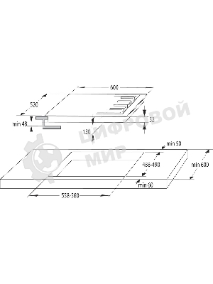 Газовая варочная панель Gorenje GW641EXB черный
