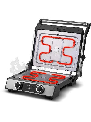 Электрогриль Galaxy Line GL2984 2200Вт серебристый