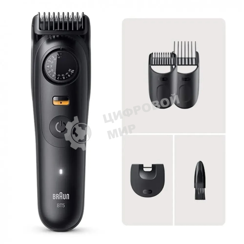 Триммер Braun BT5520 черный (насадок в компл:3шт)
