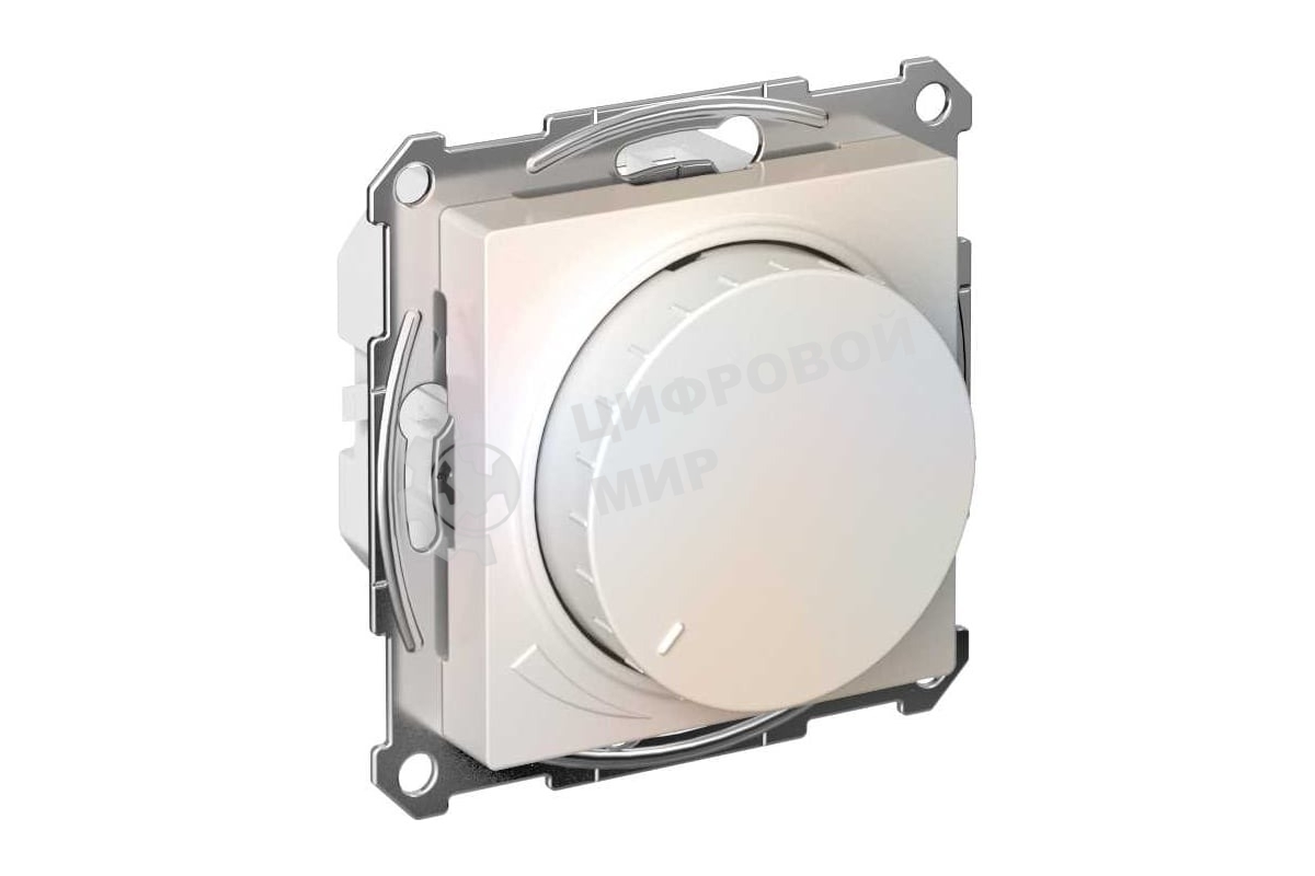 Светорегулятор (диммер) SE AtlasDesign Жемчуг, повор-нажим, LED, RC, 400 Вт, мех.