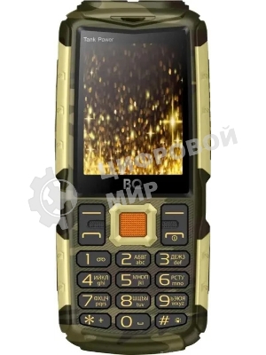 Мобильный телефон BQ 2430 Tank Power камуфляж/золотистый