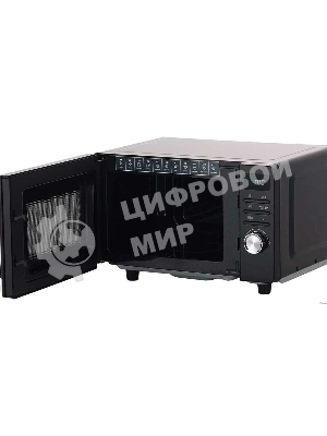 Микроволновая печь Gorenje MO20S4BC черный, 20 л, 700 Вт, переключатели - кнопки, поворотный механизм