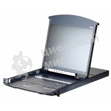 KVM консоль с переключателем ATEN 1L/1R 16p C5 D.Rail LCD KVM over IP SW