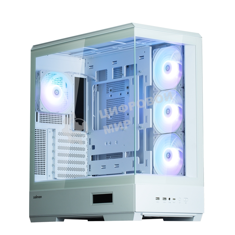Компьютерный корпус ZALMAN P50 DS, ATX, WHITE, WINDOW, 2x3.5