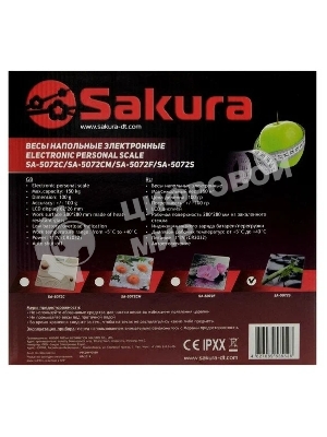 Весы напольные Sakura SA-5072S 180 кг элек бамбук