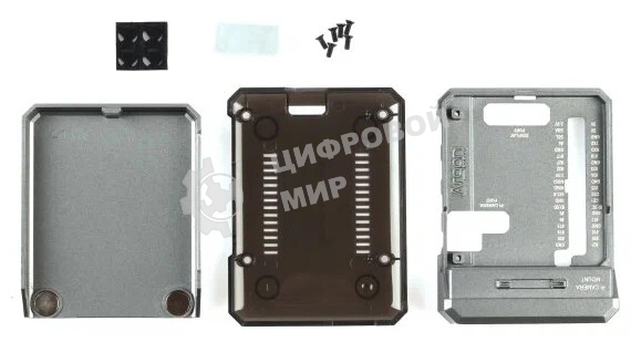 Алюминиевый корпус QUMO Argon NEO для Raspberry Pi 4 с магнитным креплением, grey(RS044)