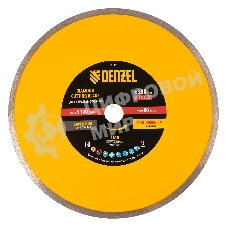 Диск алмазный сплошной Denzel супертонкий, 300 х 25,4 мм, горячее прессование, мокрое резание