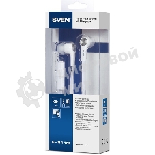 Проводные наушники Sven E-211M белый, внутриканальные, Jack 3.5 мм