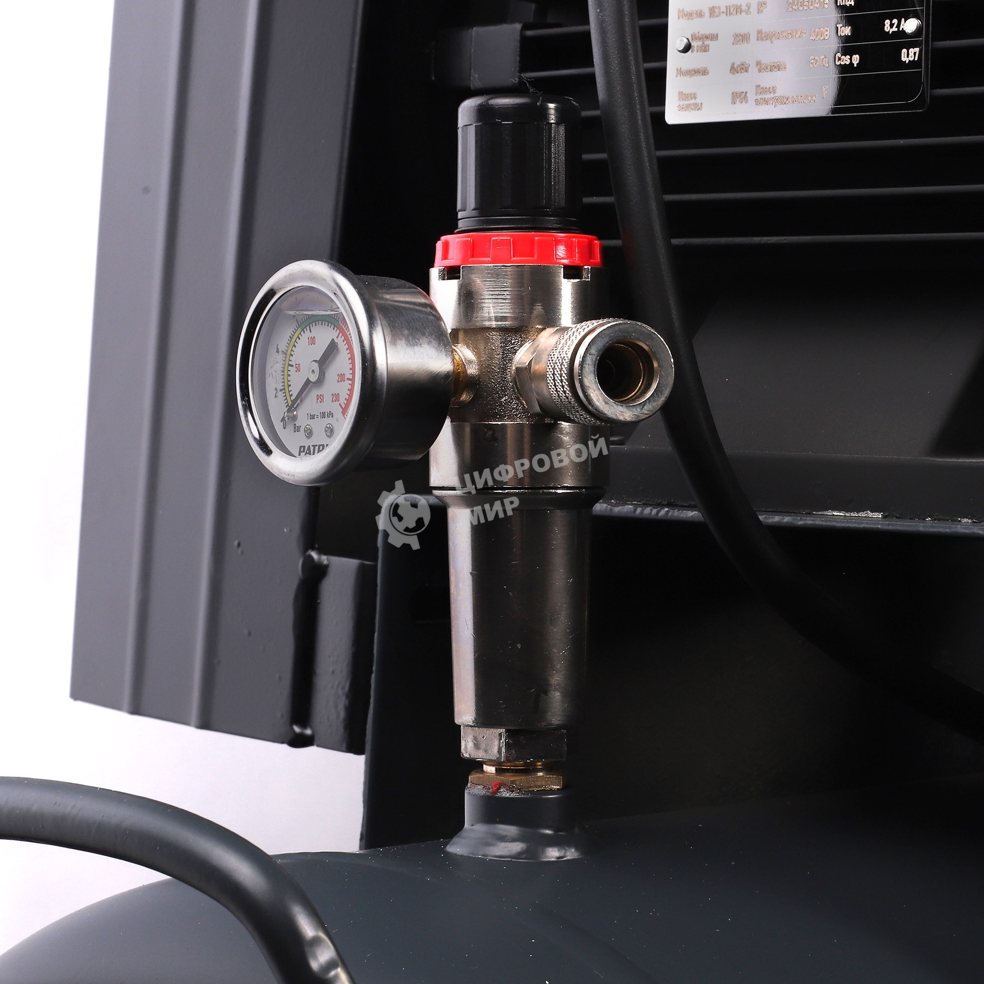 Компрессор поршневой Patriot KRX 700 L100 D ременной, масляный, 700 л/мин, 100 л, 10 бар, 4 кВт, 400 В