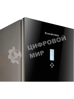 Холодильник Schaub Lorenz SLU S379Y4E черное стекло двухкамерный 266/94л морозилка снизу, No Frost