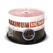 Диск CD-R Mirex 700 Mb, 52х, Maximum, Cake Box (50), (50/300)