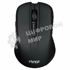 Мышь беспроводная HIPER HOMW-101-BT черный, 1600 dpi, радиоканал, USB, кнопки - 4