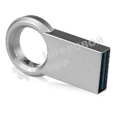 Флешка USB QUMO 64Gb Ring USB 3.0 цвет корпуса металлик(QM64GUD3-Ring)