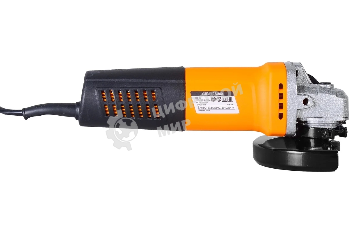 Угловая шлифовальная машина Вихрь УШМ-125/800 800Вт 11000об/мин рез.шпин.:M14 d=125мм