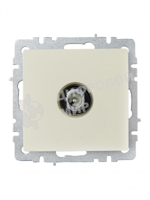 Розетка телевизионная проходная IEK BRITE РТВ10-0-БрКр бежевый