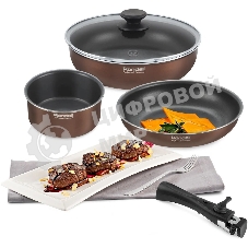 Набор посуды Rondell Kortado RDA-1788 3 предм. (сковорода 24х5 см, сковорода 28х5,5 см, съемная ручка)