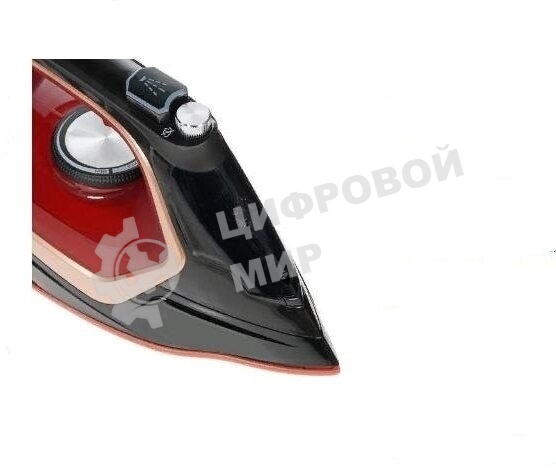 Утюг Centek CT-2313 RED 2600 Вт керамическая подошва, 350мл, паровой удар, самоочистка, капля-стоп