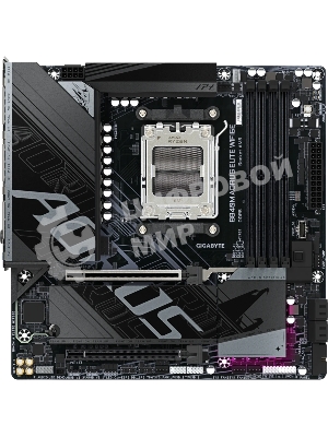 Материнская плата Gigabyte B840M AORUS ELITE WIFI6E, AM5, AMD B840, 4xDDR5, 4xSATA, 2xM.2, 1xPCIe 4.0 x16, 1xPCIe 3.0 x16, 1xHDMI, 1xDP, 1x2.5Gb LAN, Wi-Fi 6E, Bluetooth 5.3, 1xUSB-C 10Gbps, 1xUSB-C 5Gbps, 2xUSB-A 10Gbps, 2xUSB-A 5Gbps, 4xUSB-A 2.0, 1xPS/2, 3x3.5 мм, 7.1, mATX
