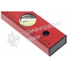 Уровень алюминиевый Matrix, 600 мм, 3 глазка, красный, линейка