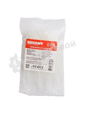 Хомут кабельный Rexant 3.6х100 нейл. белый (уп. 100 шт)