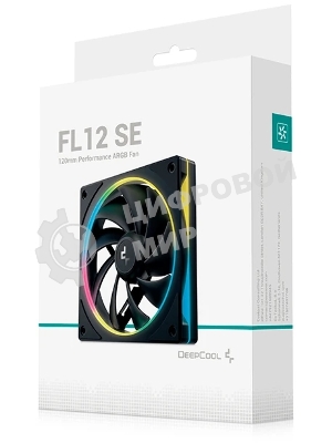 Вентилятор для корпуса Deepcool FL12 SE ARGb 120х120x25 черный 4-pin 28.67дБ (упак.:1шт) (R-FL12SE-BKAPN1-G) Ret
