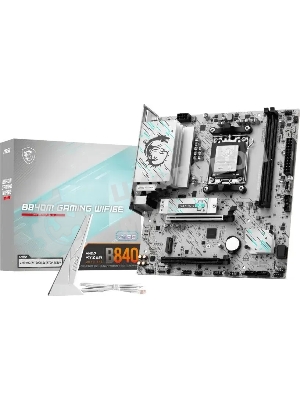 Материнская плата MSI B840M GAMING PLUS WIFI6E, AM5, AMD B840, 4xDDR5, 4xSATA, 2xM.2, 1xPCIe 4.0 x16, 1xPCIe 3.0 x4, 1xHDMI (v2.1), 1xUSB-C 10Gbps, 1xUSB-A 10Gbps, 2xUSB-A 5Gbps, 4xUSB-A 2.0, 1x2.5Gb LAN, Wi-Fi 6E, Bluetooth 5.3, 2x3.5 мм, 7.1, mATX