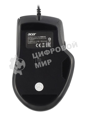 Мышь проводная Acer OMW130 черный, 3600 dpi, USB, кнопки - 6