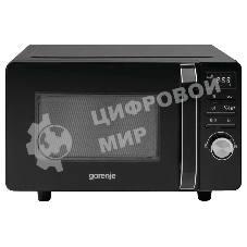 Микроволновая печь Gorenje MO20S4BC черный, 20 л, 700 Вт, переключатели - кнопки, поворотный механизм