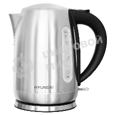 Чайник электрический Hyundai HYK-S2014 1.7 л, 2000 Вт, серебристый/черный (корпус: нержавеющая сталь)