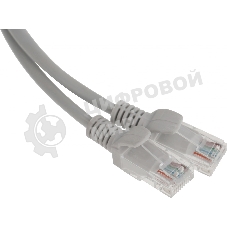 Патч-корд Premier 5-970 1 Гбит/с UTP 4 пары cat.5e CCA molded 2м серый RJ-45 (m)-RJ-45 (m)