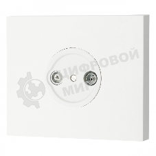 Розетка Bironi TV/R-SAT оконечная (скрытый монтаж) Шедель Бриз белый матовый