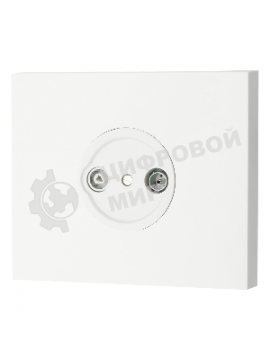 Розетка Bironi TV/R-SAT оконечная (скрытый монтаж) Шедель Бриз белый матовый