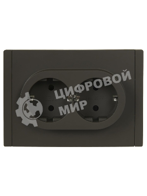 Розетка 2-м СП FORTE&PIANO FP323 16А с заземл. защ. шторки безвинт. крепл. сер. IEK FP-R24-16-1-K03