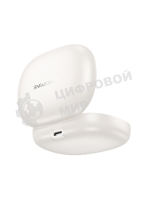Наушники TWS Borofone BW66 Milky белый, вкладыши, Bluetooth, до 4 ч