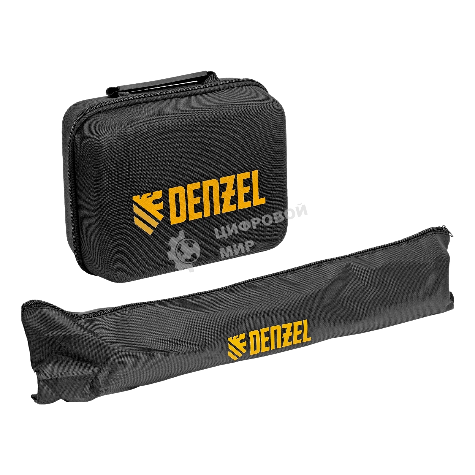 Лазерный уровень мультипризменный Denzel DLV 360-4T, 30 м, зеленый луч, Li-Ion 2,4 Aч, штатив