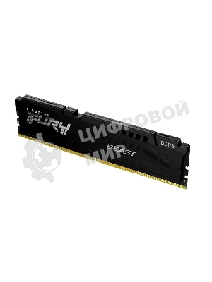 Оперативная память Kingston Fury Beast, DDR5, 8GB (1x8GB), 5600MHz, CL36, DIMM, с радиатором, черный