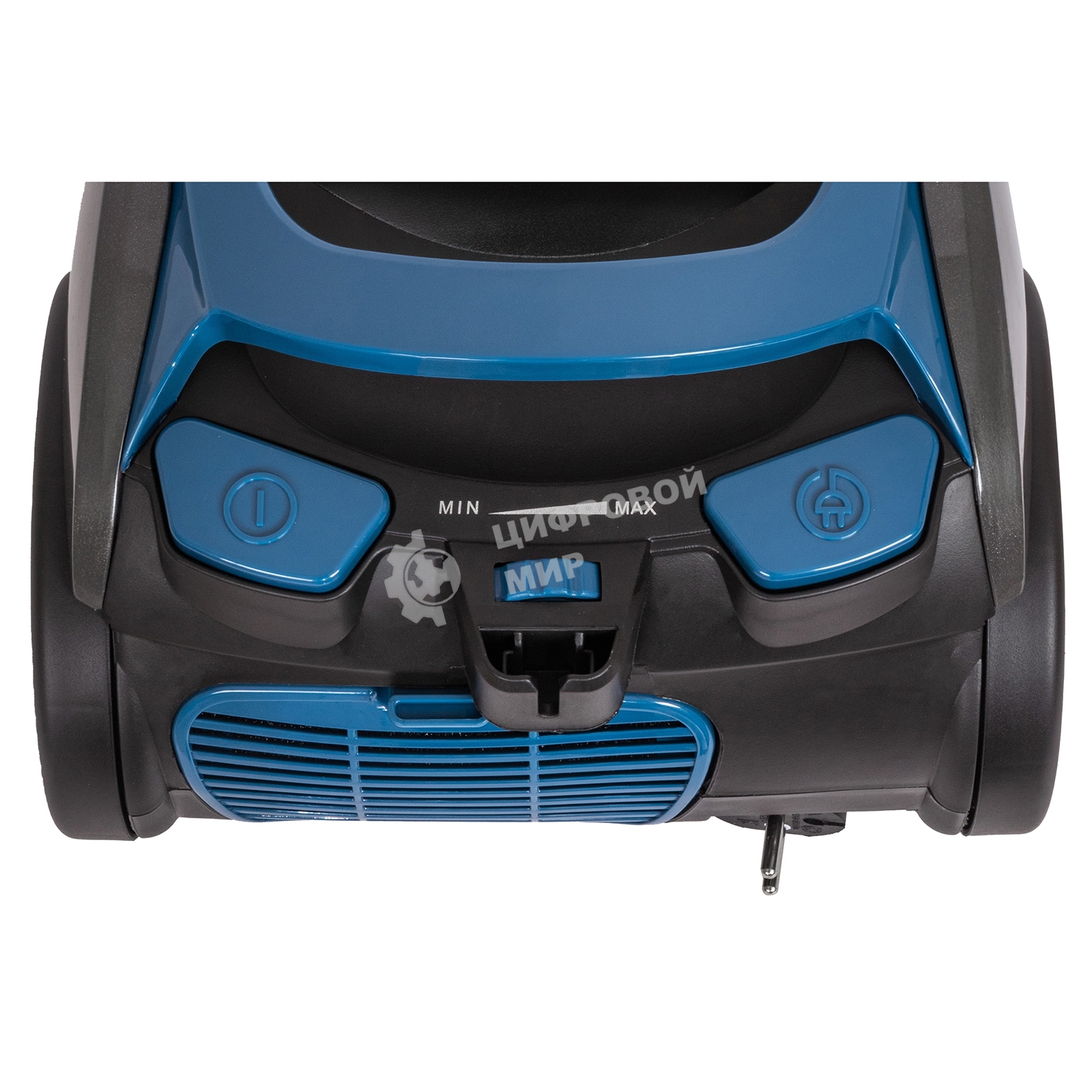 Пылесос SUPRA VCS-2400 серый/синий, 380/2400 Вт, уборка сухая, пылесборник контейнер 2 л